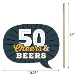 Big Dot Of Happiness Cheers And Beers To 50 Years - 50th Birthday Party Photo Booth Props Kit - 20 Count -Aurora Party Sales GUEST f6ed7f2d 3fcc 42b4 9f5e 2480b6a7a119