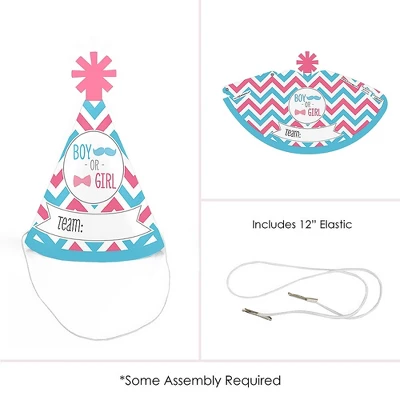 Big Dot Of Happiness Chevron Gender Reveal - Mini Cone Gender Reveal Party Hats - Small Little Party Hats - Set Of 8 3 Big Dot Of Happiness Chevron Gender Reveal - Mini Cone Gender Reveal Party Hats - Small Little Party Hats - Set Of 8 - Image 3