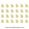 Big Dot Of Happiness Gold Glitter Unicorn - No-Mess Real Gold Glitter Cut-Outs - Magical Unicorn Baby Shower Or Birthday Party Confetti - Set Of 24