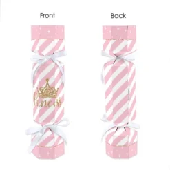 Big Dot Of Happiness Little Princess Crown - No Snap Pink And Gold Princess Baby Shower Or Birthday Party Table Favors - DIY Cracker Boxes - Set Of 12 -Aurora Party Sales GUEST f8a4f30f 5909 4e75 99a0 f6ebf2e165d8