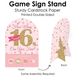 Big Dot Of Happiness Sweet 16 - 16th Birthday Party Scavenger Hunt - 1 Stand And 48 Game Pieces - Hide And Find Game -Aurora Party Sales GUEST f8b46001 0933 4de7 ad2f 2b55f3585be5