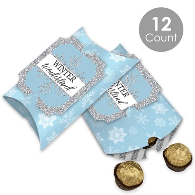Big Dot Of Happiness Winter Wonderland - Favor Gift Boxes - Snowflake Holiday Party And Winter Wedding Large Pillow Boxes - Set Of 12 1 Big Dot Of Happiness Winter Wonderland - Favor Gift Boxes - Snowflake Holiday Party And Winter Wedding Large Pillow Boxes - Set Of 12