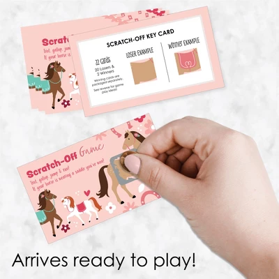 Big Dot Of Happiness Run Wild Horses - Pony Birthday Party Game Scratch Off Cards - 22 Count 1 Big Dot Of Happiness Run Wild Horses - Pony Birthday Party Game Scratch Off Cards - 22 Count