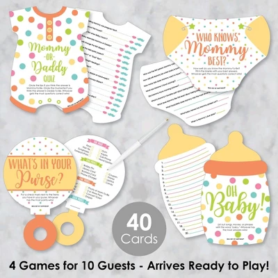 Big Dot Of Happiness Baby Neutral - 4 Baby Shower Games - 10 Cards Each - Gamerific Bundle 1 Big Dot Of Happiness Baby Neutral - 4 Baby Shower Games - 10 Cards Each - Gamerific Bundle