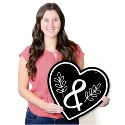 Big Dot Of Happiness Mr. And Mrs. - Large Black And White Wedding Or Bridal Shower Decorations - Mr & Mrs - Outdoor Letter Banner -Aurora Party Sales GUEST f925ef6c c383 44f7 a876 1d22473d3029