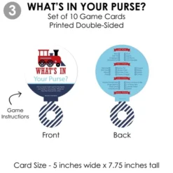 Big Dot Of Happiness Railroad Party Crossing - 4 Steam Train Baby Shower Games - 10 Cards Each - Gamerific Bundle -Aurora Party Sales GUEST f970ef37 a0c8 46e4 b826 dd3e8c3247bc