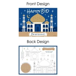 Big Dot Of Happiness Ramadan - Paper Eid Mubarak Party Coloring Sheets - Activity Placemats - Set Of 16 -Aurora Party Sales GUEST f9995f0b 9191 4a2a 8145 d085066bf478
