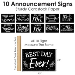 Big Dot Of Happiness Mr. And Mrs. - Photo Prop Signs - Black And White Wedding Or Bridal Shower Announcements - 10 Pieces 10 Big Dot Of Happiness Mr. And Mrs. - Photo Prop Signs - Black And White Wedding Or Bridal Shower Announcements - 10 Pieces -Aurora Party Sales GUEST f9cd09f0 92f8 4891 9a3a d8d7eb86a52c