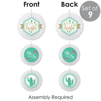 Big Dot Of Happiness Final Fiesta - Hanging Last Fiesta Bachelorette Party Tissue Decoration Kit - Paper Fans - Set Of 9 4 Big Dot Of Happiness Final Fiesta - Hanging Last Fiesta Bachelorette Party Tissue Decoration Kit - Paper Fans - Set Of 9 - Image 4