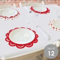 Big Dot Of Happiness Lunar New Year - 2024 Year Of The Dragon Round Table Decorations - Paper Chargers - Place Setting For 12