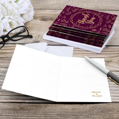 Big Dot Of Happiness Elegant Thankful For Friends - Friendsgiving Thanksgiving Party Thank You Cards (8 Count) 3 Big Dot Of Happiness Elegant Thankful For Friends - Friendsgiving Thanksgiving Party Thank You Cards (8 Count) - Image 3