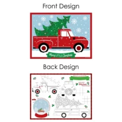Big Dot Of Happiness Merry Little Christmas Tree - Paper Red Truck And Car Christmas Party Coloring Sheets - Activity Placemats - Set Of 16 -Aurora Party Sales GUEST fa56cb7a 4aaa 4de2 b911 c6f7f80ab324