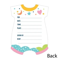 Big Dot Of Happiness Colorful Baby Shower - Shaped Fill-In Invitations - Gender Neutral Party Invitation Cards With Envelopes - Set Of 12 -Aurora Party Sales GUEST fad8179e 91d7 4a0d 9fd6 ebc50b467531