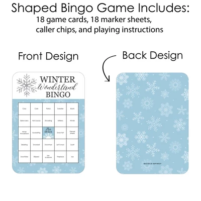 Big Dot Of Happiness Winter Wonderland - Bingo Cards And Markers - Snowflake Holiday Party And Winter Wedding Bingo Game - Set Of 18 2 Big Dot Of Happiness Winter Wonderland - Bingo Cards And Markers - Snowflake Holiday Party And Winter Wedding Bingo Game - Set Of 18 - Image 2
