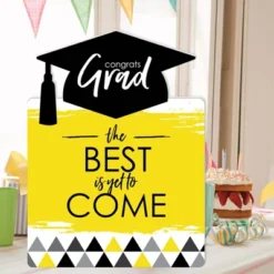Big Dot Of Happiness Yellow Grad - Best Is Yet To Come - Grad Congratulations Giant Greeting Card - Big Shaped Jumborific Card