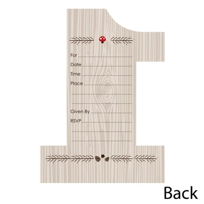 Big Dot Of Happiness 1st Birthday Woodland Creatures - Shaped Fill-in Invitations - First Birthday Party Invitation Cards With Envelopes - Set Of 12 2 Big Dot Of Happiness 1st Birthday Woodland Creatures - Shaped Fill-in Invitations - First Birthday Party Invitation Cards With Envelopes - Set Of 12 - Image 2