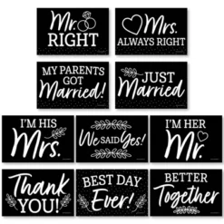 Big Dot Of Happiness Mr. And Mrs. - Photo Prop Signs - Black And White Wedding Or Bridal Shower Announcements - 10 Pieces 11 Big Dot Of Happiness Mr. And Mrs. - Photo Prop Signs - Black And White Wedding Or Bridal Shower Announcements - 10 Pieces -Aurora Party Sales GUEST fc937314 fc15 40cd a523 018f41ac0eec