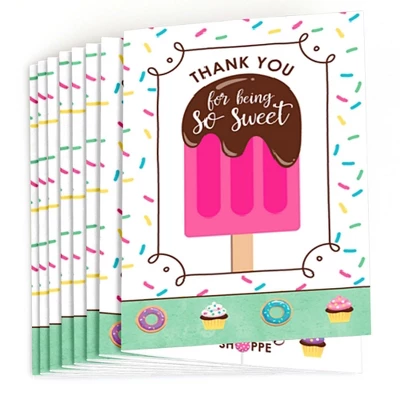 Big Dot Of Happiness Sweet Shoppe - Candy And Bakery Birthday Party Or Baby Shower Thank You Cards (8 Count) 1 Big Dot Of Happiness Sweet Shoppe - Candy And Bakery Birthday Party Or Baby Shower Thank You Cards (8 Count)