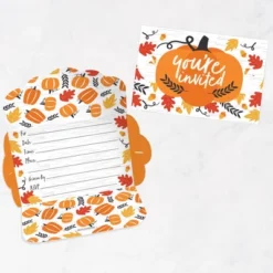 Big Dot Of Happiness Fall Pumpkin - Fill-In Cards - Halloween Or Thanksgiving Party Fold And Send Invitations - Set Of 8 -Aurora Party Sales GUEST fcd56060 6eb9 4c37 b42d f8cc99d5f46f