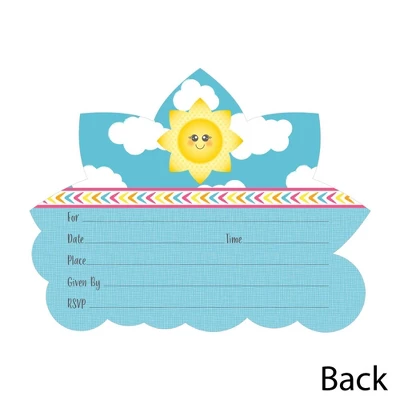 Big Dot Of Happiness You Are My Sunshine - Shaped Fill-in Invitations - Baby Shower Or Birthday Party Invitation Cards With Envelopes - Set Of 12 2 Big Dot Of Happiness You Are My Sunshine - Shaped Fill-in Invitations - Baby Shower Or Birthday Party Invitation Cards With Envelopes - Set Of 12 - Image 2