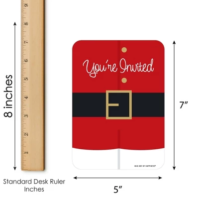 Big Dot Of Happiness Jolly Santa Claus - Shaped Fill-in Invitations - Christmas Party Invitation Cards With Envelopes - Set Of 12 4 Big Dot Of Happiness Jolly Santa Claus - Shaped Fill-in Invitations - Christmas Party Invitation Cards With Envelopes - Set Of 12 - Image 4