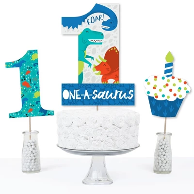 Big Dot Of Happiness 1st Birthday Roar Dinosaur - ONEasaurus Dino First Birthday Party Centerpiece Sticks - Table Toppers - Set Of 15 2 Big Dot Of Happiness 1st Birthday Roar Dinosaur - ONEasaurus Dino First Birthday Party Centerpiece Sticks - Table Toppers - Set Of 15 - Image 2