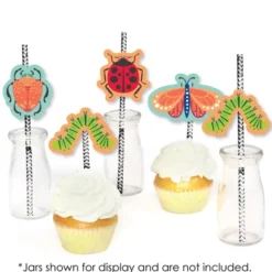 Big Dot Of Happiness Buggin' Out - Paper Straw Decor - Bugs Birthday Party Striped Decorative Straws - Set Of 24 -Aurora Party Sales GUEST fda1a939 4fd8 4c08 8694 a875904d46c5