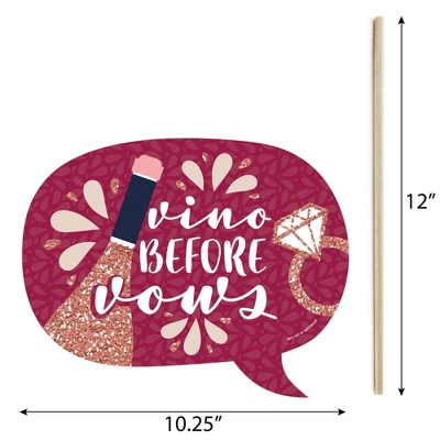 Big Dot Of Happiness Funny Vino Before Vows - Winery Bridal Shower Or Bachelorette Party Photo Booth Props Kit - 10 Piece 3 Big Dot Of Happiness Funny Vino Before Vows - Winery Bridal Shower Or Bachelorette Party Photo Booth Props Kit - 10 Piece - Image 3