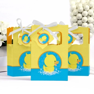 Big Dot Of Happiness Ducky Duck - Baby Shower Or Birthday Party Favor Boxes - Set Of 12 2 Big Dot Of Happiness Ducky Duck - Baby Shower Or Birthday Party Favor Boxes - Set Of 12 - Image 2
