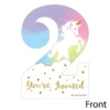 Big Dot Of Happiness 2nd Birthday Rainbow Unicorn - Shaped Fill-in Invites - Magical Second Birthday Party Invite Cards With Envelopes - Set Of 12