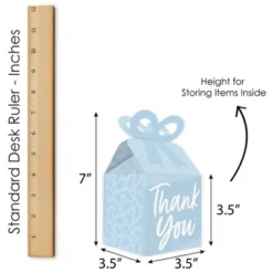 Big Dot Of Happiness Dusty Blue Elegantly Simple - Square Favor Gift Boxes - Guest Party Favors Bow Boxes - Set Of 12 -Aurora Party Sales GUEST fe5850eb 1c86 4660 bed6 9a4b33e247ff