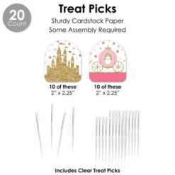 Big Dot Of Happiness Little Princess Crown - Pink & Gold Baby Shower Or Birthday Party Favors And Cupcake Kit - Fabulous Favor Party Pack - 100 Pieces -Aurora Party Sales GUEST fe793d6d 58a3 4f72 b888 fc740ec27c53