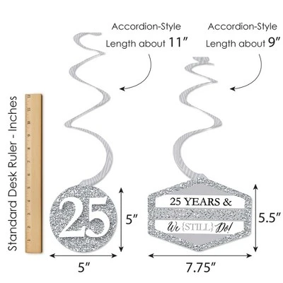 Big Dot Of Happiness We Still Do - 25th Wedding Anniversary - Anniversary Party Hanging Decor - Party Decoration Swirls - Set Of 40 5 Big Dot Of Happiness We Still Do - 25th Wedding Anniversary - Anniversary Party Hanging Decor - Party Decoration Swirls - Set Of 40 - Image 5