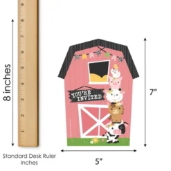 Big Dot Of Happiness Girl Farm Animals - Shaped Fill-In Invitations Pink Barnyard Baby Shower Or Birthday Party Invitation Cards With Envelopes 12 Ct -Aurora Party Sales GUEST ffa4bf00 55b6 4ba6 a03e 583550c63f16